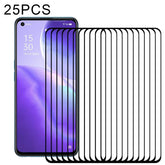 For OPPO Reno5 5G / 4G 25 PCS Full Glue Full Screen Tempered Glass Film
